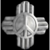 PEACE SIGN PIN WITH RAYS ART DECO TYPE PIN